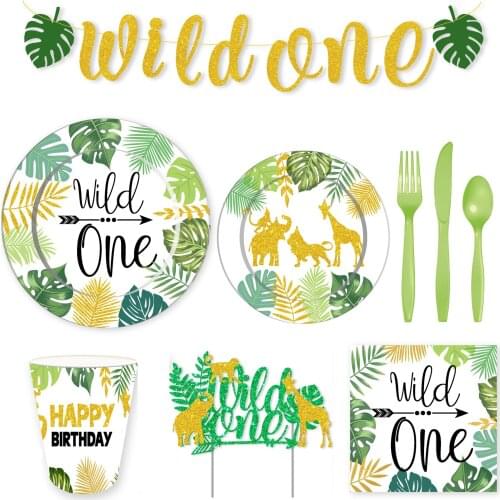 Wild One Banner One 1st Birthday Garlands 1 Year Old Wild One Banners Happy Birthday Decor Kids Boys