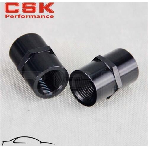 2PCS ALUMINUM FEMALE 1/8" NPT PIPE PIPING COUPLER ANODIZED FITTING ADAPTER
