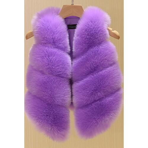 2017 Fashion Childrens Clothing Faux Fox Fur Vest European Style Toddler Baby Girls Waistcoat Winter Coat TZ135