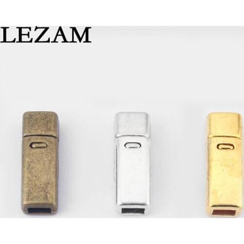 5sets Fashion Clasp Jewelry Bent Strong Magnetic Clasp For 5*2mm Flat Leather Cord Bracelet Bangle Jewelry Clasp Findings Bijoux