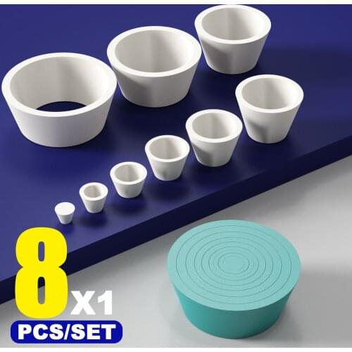 8*1pcs/set rubber Buchner funnel holder, filter pad sealing plug filter bottle funnel supporting rubber cushion cover plug
