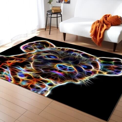 African Animal Color Spotted Hyena Carpet Bedroom Room Bedside Blanket Rug for Living Room Cloakroom Carpet Bedroom Decor