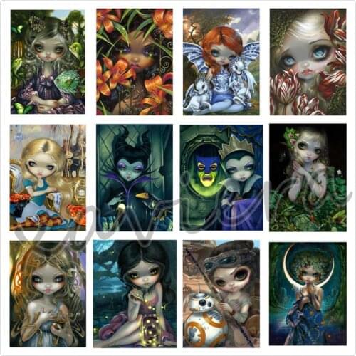 Xaviera 5D Diy Diamond Painting Cartoon Girl Princess Full Round Drill Cross Stitch Mosaic Rhinestone Crystal Embroidery Gift