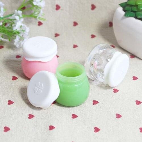 10pcs Lotion Jars 10g Acrylic Portable Refillable Bottles Travel Box Cute Face Cream Lotion Cosmetic Container Empty Makeup Jar