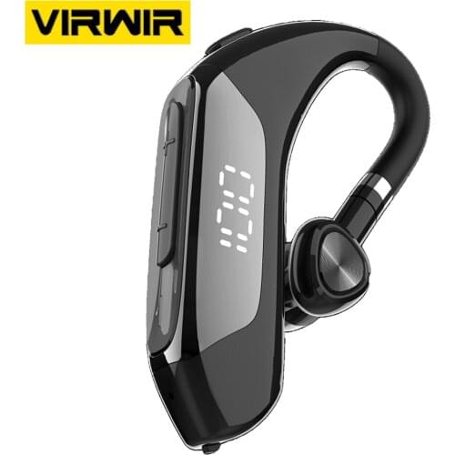 Wireless Earphone Bluetooth-Compatible Earbuds Ear Hook LED Display Headsets Waterproof Volume Control With Noise Reduction Mic