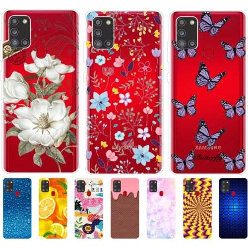 For Samsung A21S Case for Samsung Galaxy A21S Clear Cute Silicone Soft TPU Back Phone Case Cover 6.5" A 21S A21 S Fundas Bumper