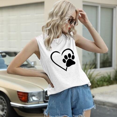 Casual Summer T Shirt Women O Neck Sleeveless Print T-shirt Woman Loose Tee Tops Fashion Female Tank Tops Plus Size Tops XXXL