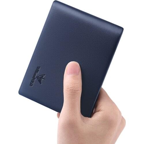 Leather Wallet simple fashion card holder horizontal wallet ultra thin card bag