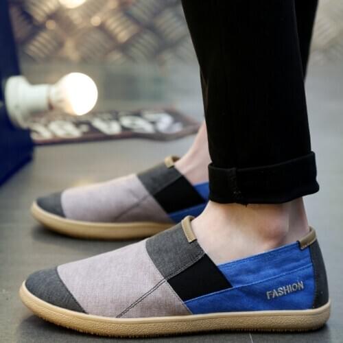 Loafers Spring Summer Light Mixed Colors Canvas Youth Shoes Men Breathable Fashion Flat Footwear Walking Boat Mens casual Shoes
