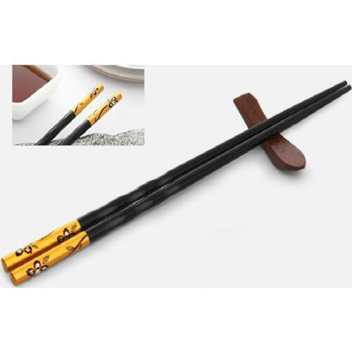 Best Selling 2018 Products Metallic Chopsticks Sterilize Stainless Steel Flowers and Diamond Chopsticks Chopsticks Set 24.2cm