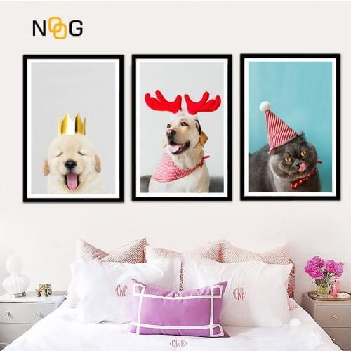NOOG Poster Kinderkamer Baby Animal Cat Wall Art Canvas Painting Nursery Posters and Prints Decorative Picture Kids Room Decor