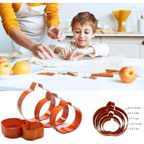 Pumpkin Cookie Cutter Stainlesss Steel Baking Fondant Biscuit DIY Tool Decoration Mold Mould Halloween Cake Vegetable R5J5