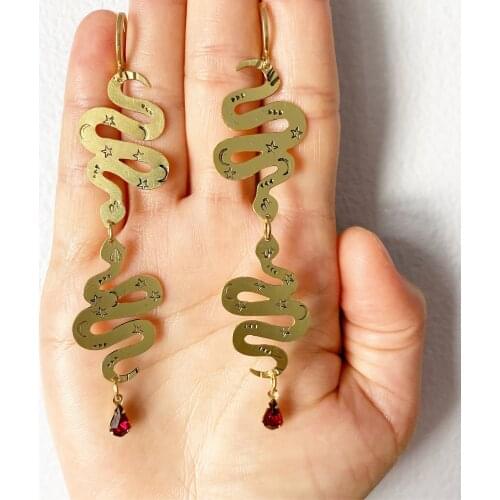 The Kissing Snakes Earrings Dangle Drop Earrings