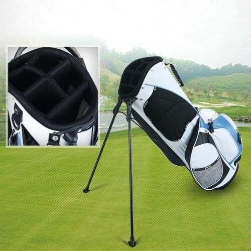 Golf Stand Bag Rack Bag Ultral light design with Shoulder Belt Golf Bag 6 Divisions