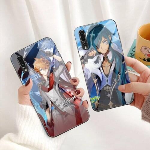 Game Genshin Impact Phone Case Tempered Glass For Huawei P30 P20 P10 lite honor 7A 8X 9 10 mate 20 Pro