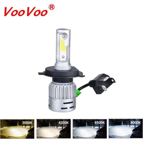 VooVoo H4 LED Motorcycle Headlight Lampada HS1 LED Moto Scooter Light Hi/Lo 4300K 6500K Moto Bike Head Phare 3000K 8000K DC 12V