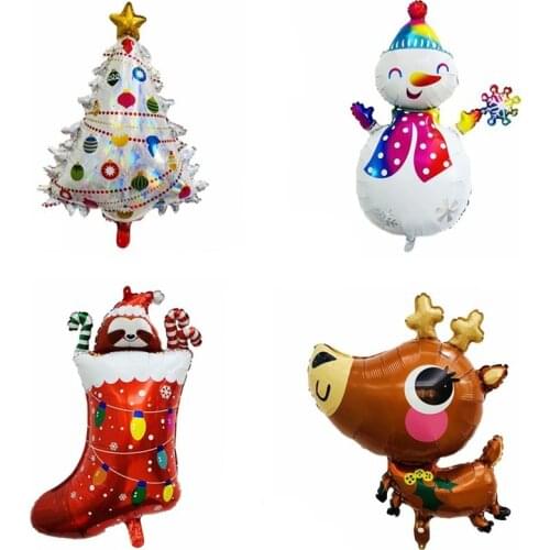 Balloon New Santa Claus Aluminum Foil Balloon Globe Deer Christmas Boots Christmas Ornaments New Year