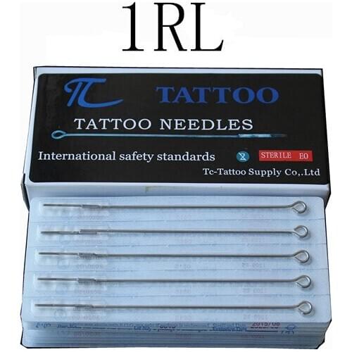 YILONG TC Tattoo 1RL tattoo needle 50pcs/lot free shipping stianless steel needles medical tattoo needle