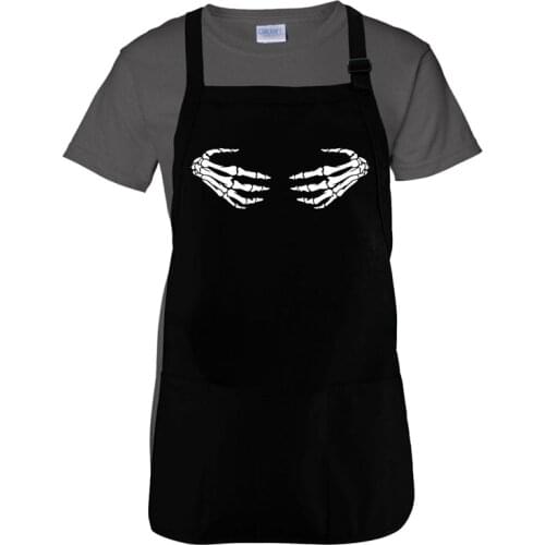 Funny Halloween Skeleton Hands Cooking Apron family friend BBQ party dinner decoration mom wife Aunt wedding bridesmaid gift