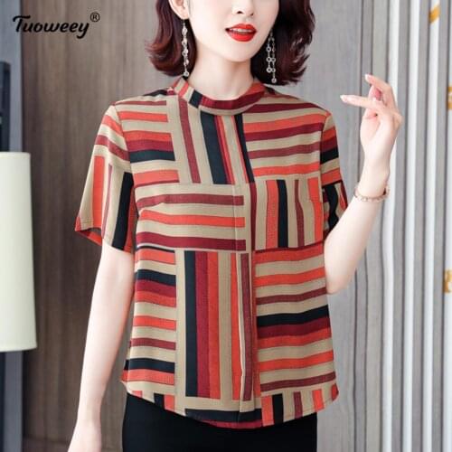 Vintage Chiffon Blouse Women Black Blusas Mujer De Moda 2021 Summer Korean Style 4XL Plus Size Tunic Tops Aesthetic Long Shirts