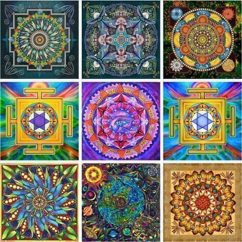 ZOOYA Diamond Embroidery Mandala Flowers Diamond Painting Cross Stitch Kits Rhinestone Mosaic Abstract Picture Home Decoration