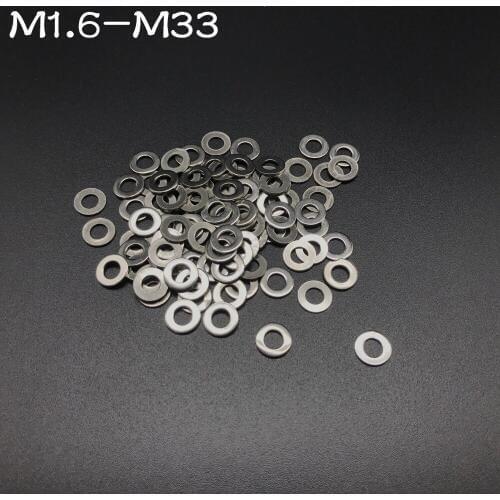 10pcs M18 M20 M22 M24 M27 M30 M33 304 Stainless Steel Flat Washer Plain Washer Flat gasket