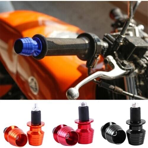 2Pcs Aluminum Alloy Motorcycle Motorbike Handlebar End Plugs Cap Stoppers