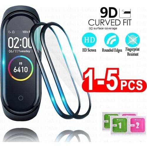 9D Film For Xiaomi Mi Band 6 5 4 Band6 MiBand6 9D Curved Protective Film For Xiaomi MiBand 6 5 4 Smart Wristband Not Glass