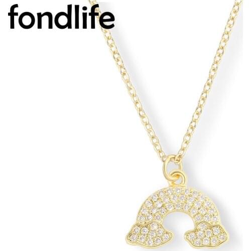 AAA High Quality Cubic Zirconia Crystal Rainbow Coconut Palm Tree Evil Eye Necklace Hamsa Hand Star Cross Heart Pendant Jewelry