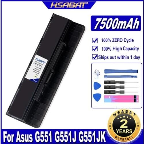 HSABAT A32N1405 7500mAh Battery for ASUS ROG N551 N751 N751JK G551 G771 G771JK GL551 GL551JK GL551JM G551J G551JK Batteries