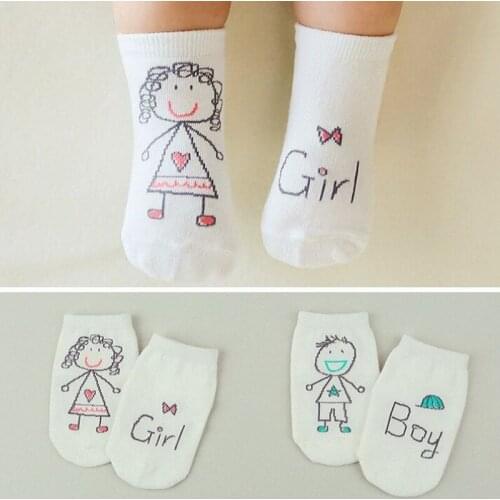 Baby Floor Ankle Sock Newborn Cotton Sock Boys Girls Cute Toddler Sock Asymmetry Anti-slip Children kids Socks