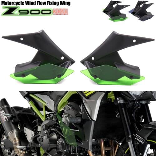 Motorcycle Side Spoiler Winglet Aerodynamic Fixed Winglet Fairing Wing Cover Kit Fits For Kawasaki Z900 Z 900 2020 2021