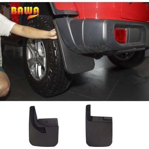 BAWA Mudguards 4 PCS for Jeep Wrangler JL 2018 ABS Front and Rear Splash Guards Fender Mud Flaps for Jeep 2018 JL