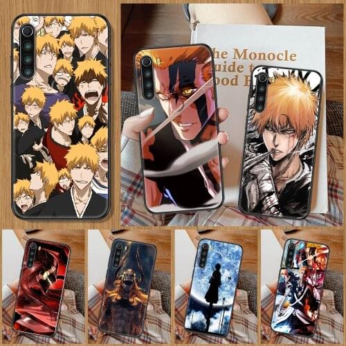 Anime Bleach Phone Case For Xiaomi Redmi Note 7 8 9 10 7A 8T 9A 9T 9S 10S Pro black luxury coque 3D waterproof tpu Etui soft