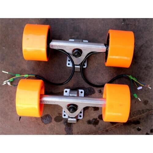 Homemade four-wheel electric skateboards accessories 90 mm wheel brushless motor 7 inches dual driver bridge components