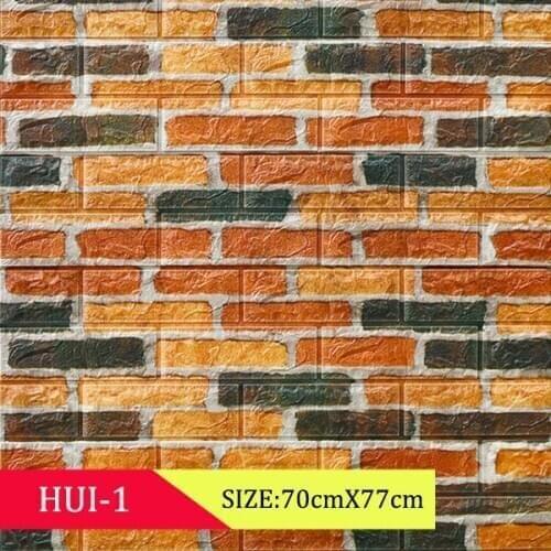 Home Wall Decor Retro 3D Brick Wallpaper Bar Bar Restaurant Living Room Wall Decor DIY Self-adhesive Waterproof Wall Sticker