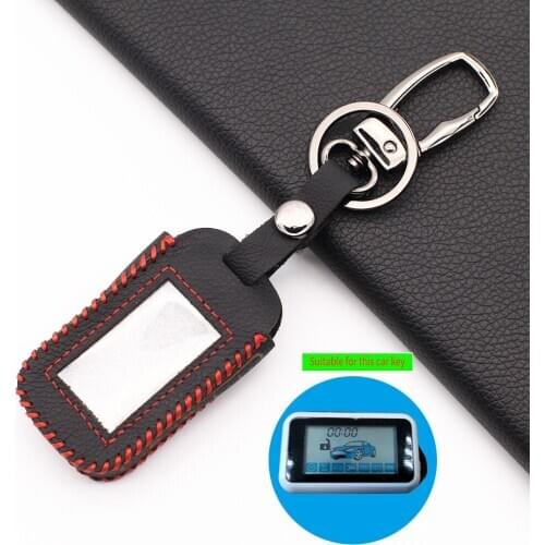 Hot Sale Tamarack Leather case Cover Russian E90 version car alarm system for Starline E91 E60 E61 E90 lcd two way remote