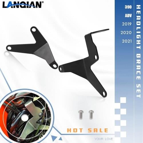 FOR 390 ADV 2019-2021 Motorcycle stainless steel HEADLIGHT BRACE SET FOR 390 ADVENTURE 2019-2021 Headlight Reinforcement Bracket