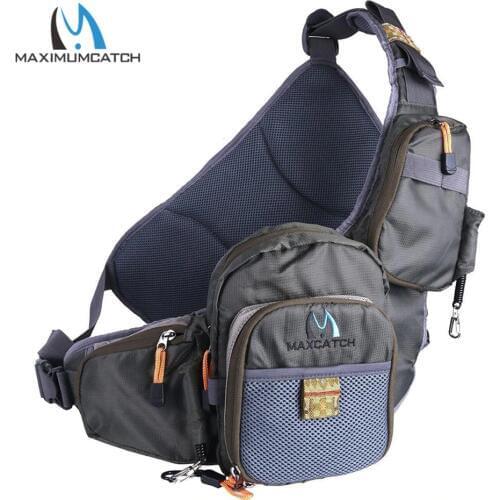 Maximumcatch Portable Multi-Purpose Fly Fishing Sling Pack Fishing Tackle Bag Fishing Sling Bag