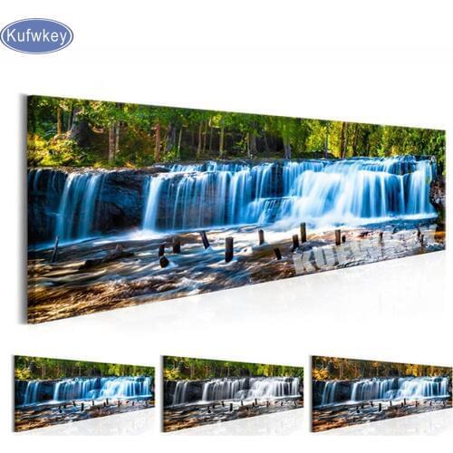 Mazayka,bead embroidery,drill full diy Diamond painting Nature scenery/landscape/waterfall Cross Stitch Rhinestone mosaic decor