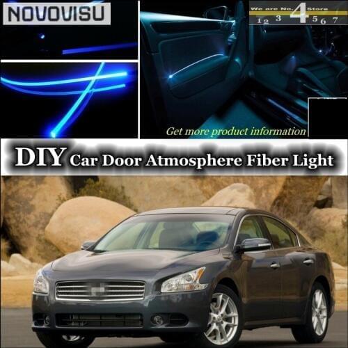 NOVOVISU For Nissan Maxima interior Ambient Light Tuning Atmosphere Fiber Optic Band Lights Inside Door Panel illumination