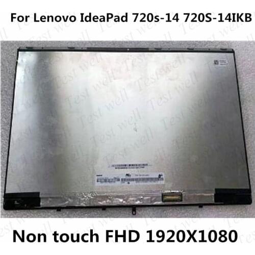 Original 14"for Lenovo IdeaPad 720s-14 720S-14IKB FRU 5D10N79821 P/N 5D10M42879 Front Glass FHD 1080p IPS LCD Assembly Non Touch
