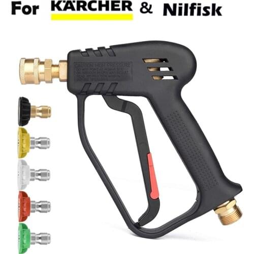 NthPower High Pressure Water Washer Gun With Quick Connect Color Nozzle Kit For Karcher Nilfisk Car Wash Accessories
