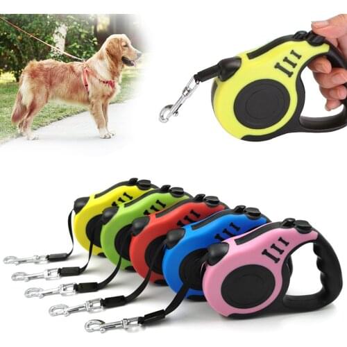 Z30 3m 5m Durable Leash Automatic Retractable Nylon Cat Lead Extension Puppy Walking Running Lead Roulette For Dogs