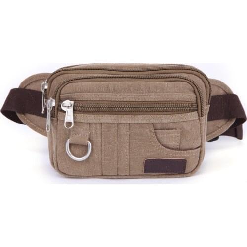 Casual Canvas Waist Bag Fashion Canvas Fanny Pack Travel Bags Outdoor Sports Climbing Camping Pockets Functional Bag