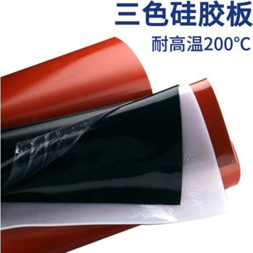 Silicone Rubber Sheet Red Black Translucent Plate Mat High Temperature Resistance 100% Virgin Silikon Rubber Pad 500x500mm