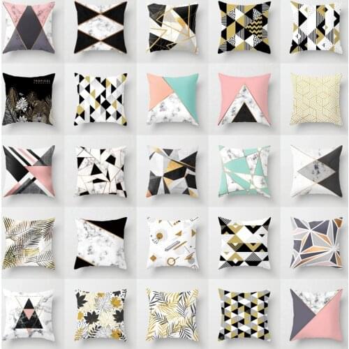 Yellow Black Geometric Pillow Cover Abstract Pillow Case Throw Pillows for Living Room Sofa Home Decor Car Seat Pillowslip Hotel