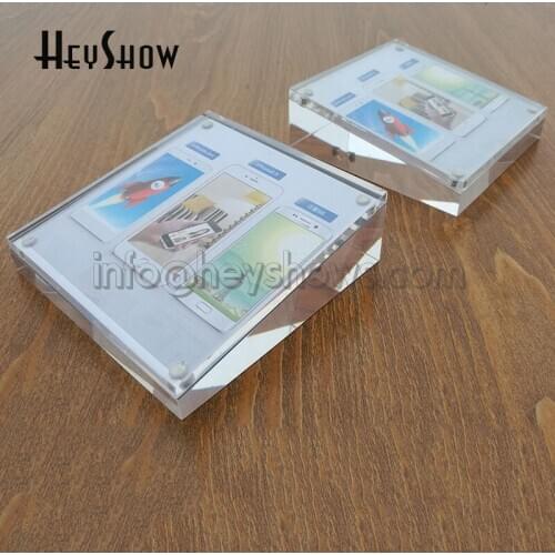 10x Phone Acrylic Price Tag Holder Tablet Desk Label Display Stand Watch Table Paper Rack Hotel Sign Base Universal For All Shop