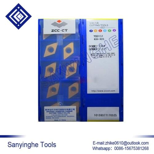 Free shipping high quality 10pcs/lots YBD151 DCMW11T304 cnc carbide turning inserts
