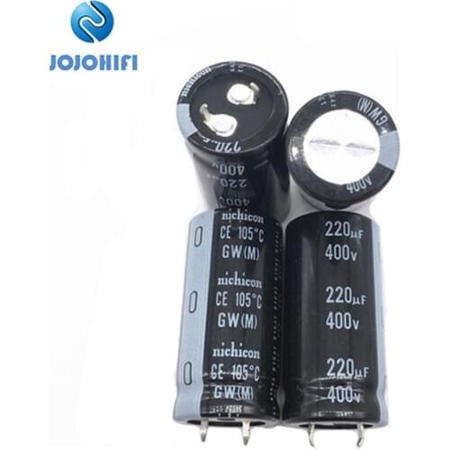 2pcs/4pcs/6pcs/8pc/10pc GW 220UF 400V 22x45mm Pitch 10mm 105°C 400V/2200uf High Frequency Low Resistance Electrolytic Capacitors